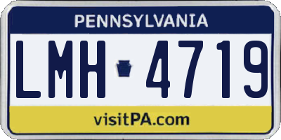 PA license plate LMH4719