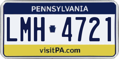 PA license plate LMH4721