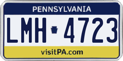 PA license plate LMH4723