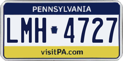 PA license plate LMH4727
