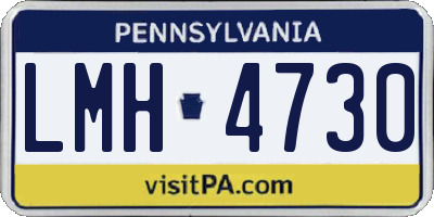 PA license plate LMH4730