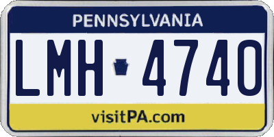 PA license plate LMH4740