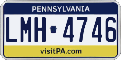 PA license plate LMH4746