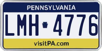 PA license plate LMH4776