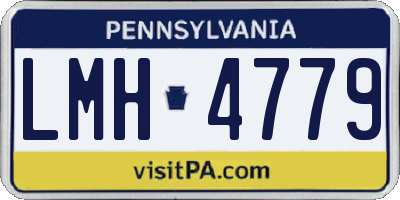 PA license plate LMH4779