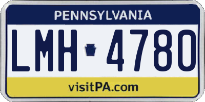 PA license plate LMH4780