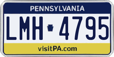 PA license plate LMH4795