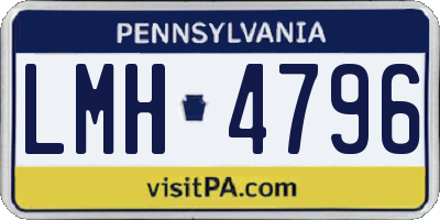 PA license plate LMH4796