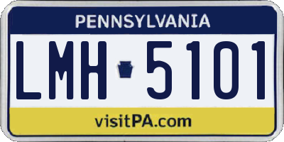 PA license plate LMH5101