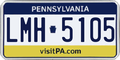 PA license plate LMH5105
