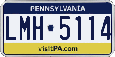PA license plate LMH5114