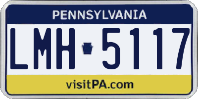 PA license plate LMH5117