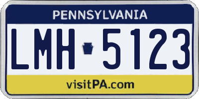 PA license plate LMH5123