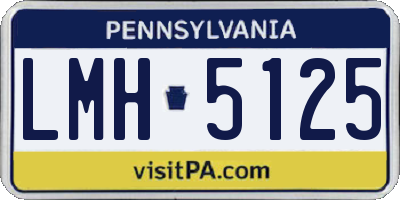 PA license plate LMH5125