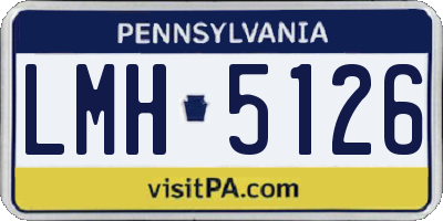PA license plate LMH5126