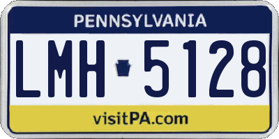 PA license plate LMH5128