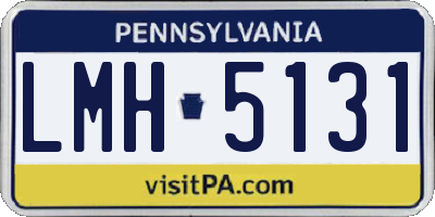 PA license plate LMH5131