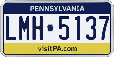PA license plate LMH5137