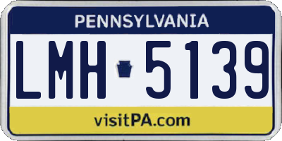 PA license plate LMH5139