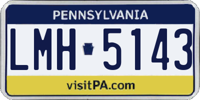 PA license plate LMH5143