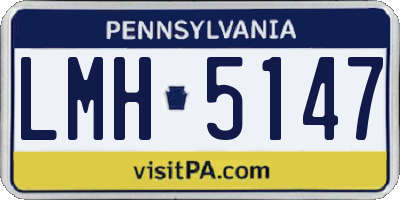 PA license plate LMH5147