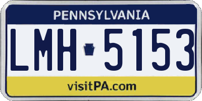 PA license plate LMH5153