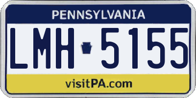 PA license plate LMH5155