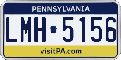 PA license plate LMH5156