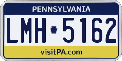 PA license plate LMH5162