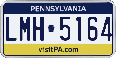 PA license plate LMH5164