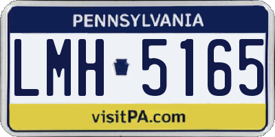 PA license plate LMH5165