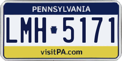 PA license plate LMH5171