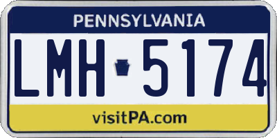 PA license plate LMH5174
