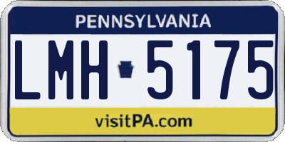 PA license plate LMH5175