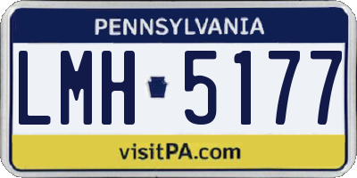 PA license plate LMH5177