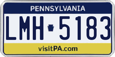 PA license plate LMH5183