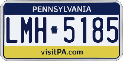 PA license plate LMH5185