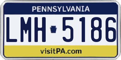 PA license plate LMH5186