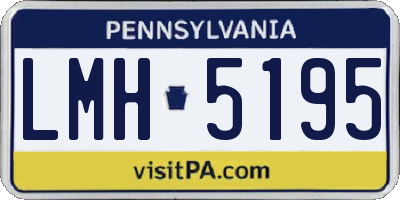 PA license plate LMH5195