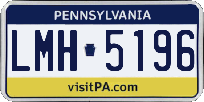 PA license plate LMH5196