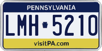 PA license plate LMH5210