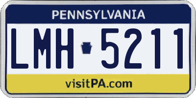 PA license plate LMH5211