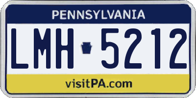 PA license plate LMH5212