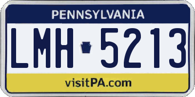 PA license plate LMH5213