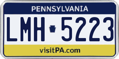 PA license plate LMH5223