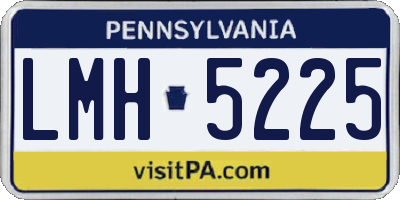 PA license plate LMH5225
