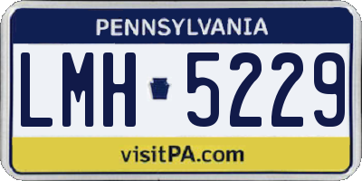 PA license plate LMH5229