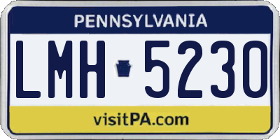 PA license plate LMH5230