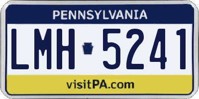 PA license plate LMH5241