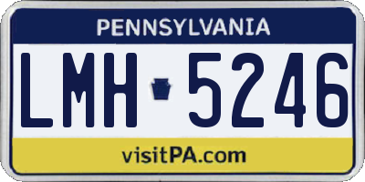 PA license plate LMH5246